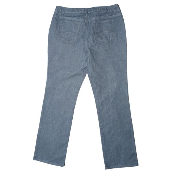 St Johns Bay Jeans Womens Size 14 Straight Leg Gray Denim Stretch - Picture 3 of 12